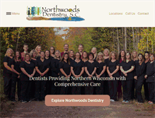 Tablet Screenshot of northwoodsdentistry.com